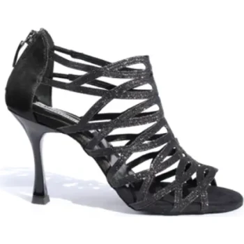 PD 803 Portdance Glitter schwarz 6 cm