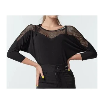 Dance me Top Meshärmel und Bindeband am Nacken