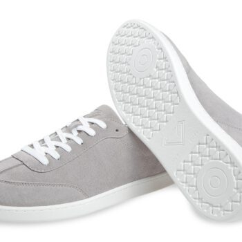 227 Sneakers Diamant Veloursleder hellgrau, drehfreudige Kunststoffsohle